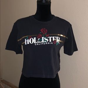Black hollister crop top